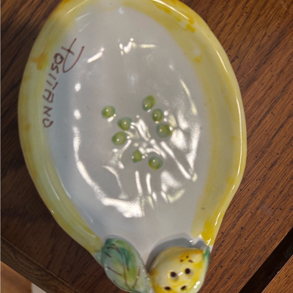 Italian Lemon Shaped Ceramic Dish